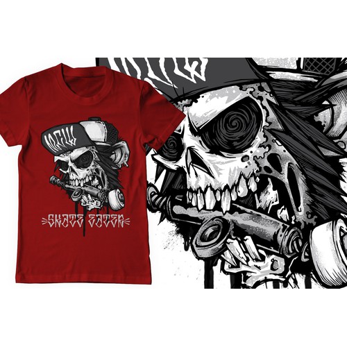 Skate, Surf and Rock, t-shirt design