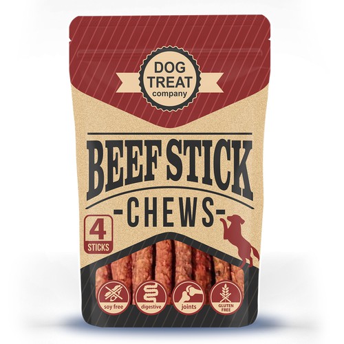 Retro package design concept for beef sticks
