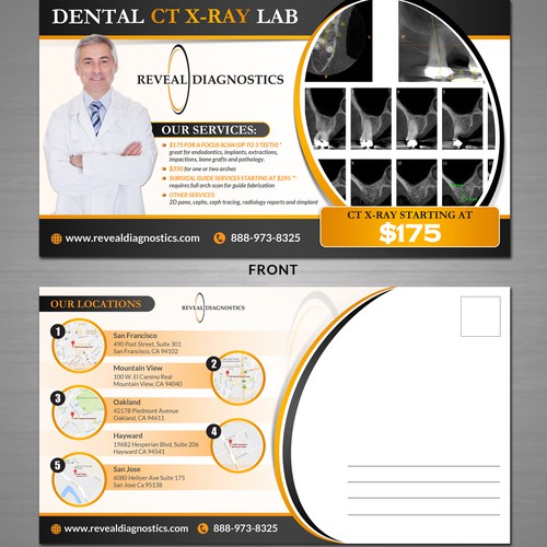 Design a postcard to attract new clients for CT imaging center!