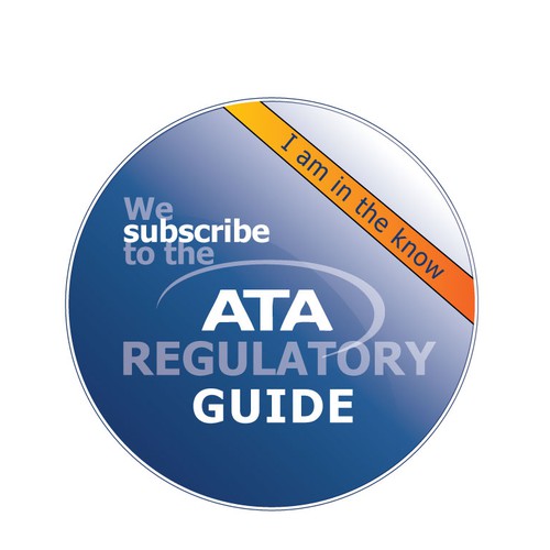 button design for ATA Regulatory Guide promotion