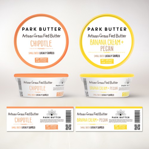 Product label design butter flavored