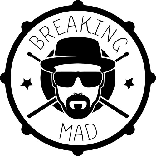 Create a logo for a new hip-hop music label, "Breaking Mad"