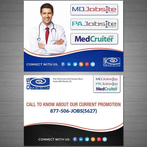 3 Product Healthcare Postcard