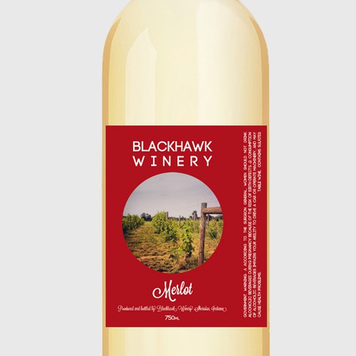 product label for Blackhawk Winery