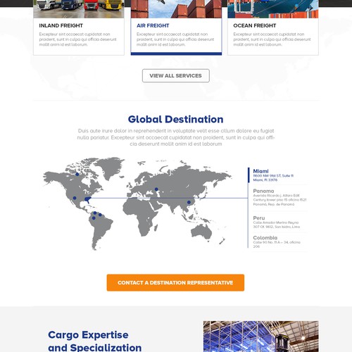 Logistic website design