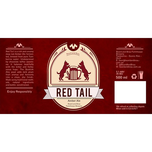 New Craft Beer Label - Red Tail
