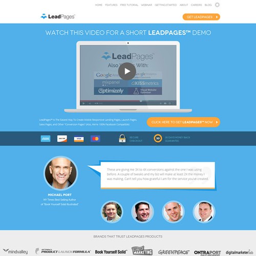 Homepage design