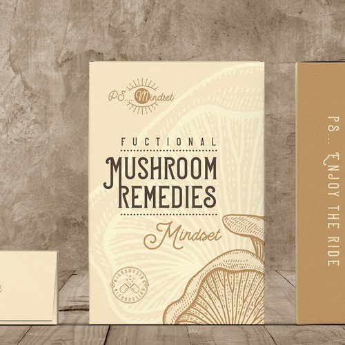 Vintage style box for Mushroom Remedies