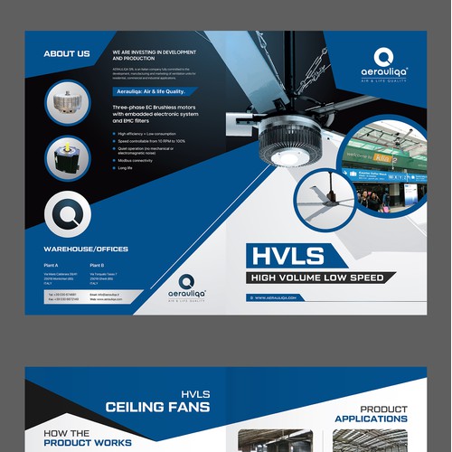 HVLS Ceiling Fan Bifold Brochure Design