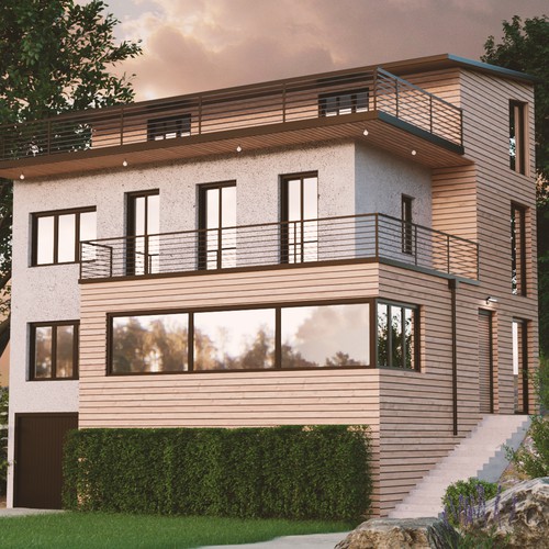 3D render of a house exterior