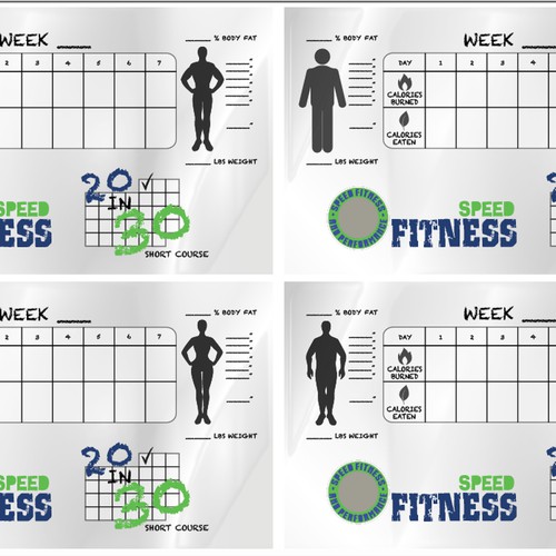 Tracking card for fitness program