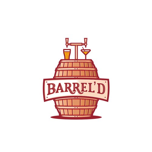 Create a Simple Illustrated Combination Logo for Barrel'd - Craft Cocktails on Tap