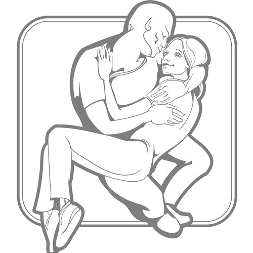 illustration of couple in an embrace