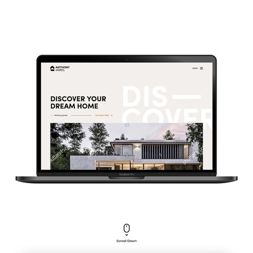 Anthony James Website Design Concept