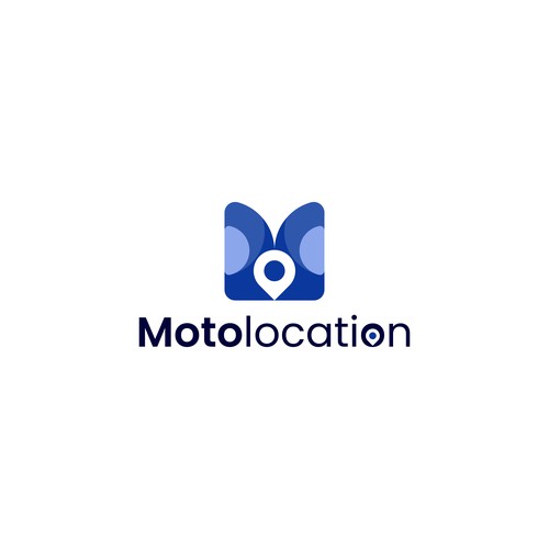 M Maps logo, Moto location logo design