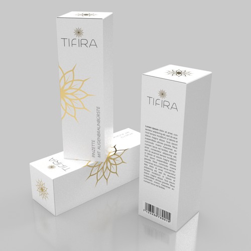 Packaging design for tweezers with eyebrow brush