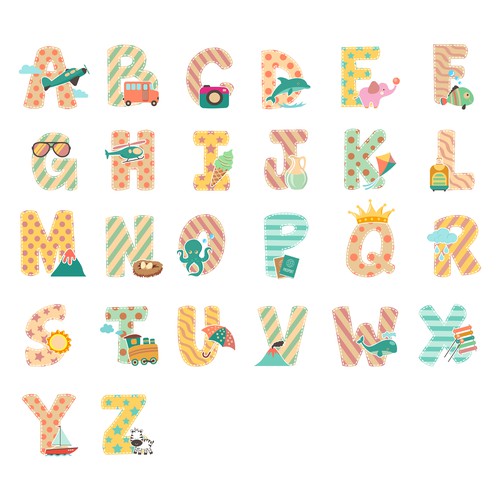 Travel Alphabet illustration