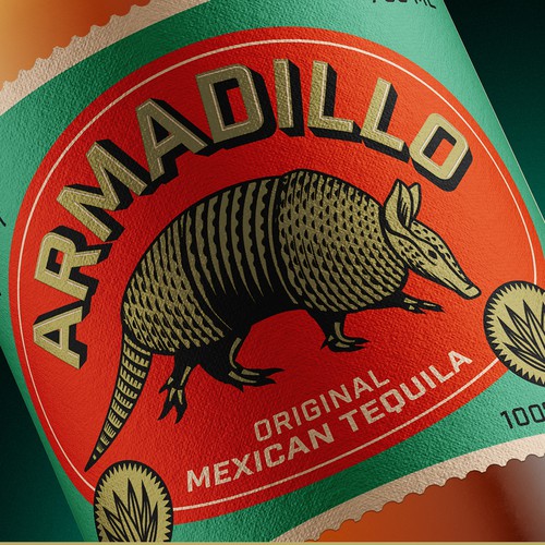 Armadillo Tequila Label Design