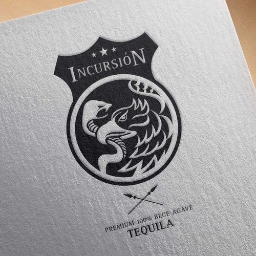 Bold logo concept for 100% blue agave tequila