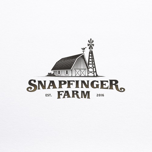 Rustic logo for Snapfinger Farm