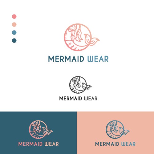 Logo concept for mermaid wear