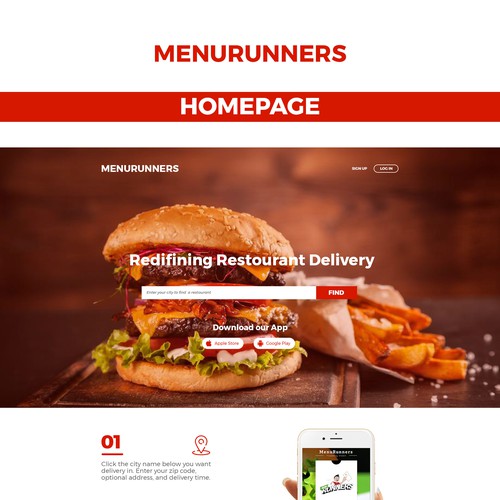 Food Delivery Website Concept