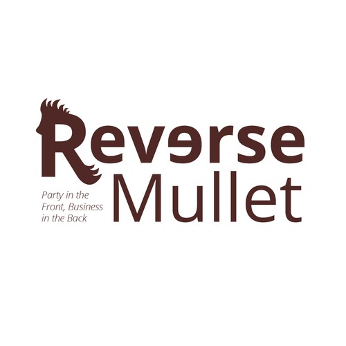 Reverse Mullet Logo - Party in the front, Business in the back.