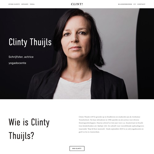 Squarespace website for Dutch writer and Actress