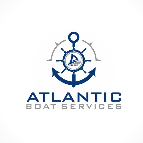 logo concept for Atlantic boat Service