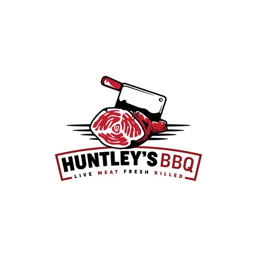 HUNTLEY'S BBQ Logo Design