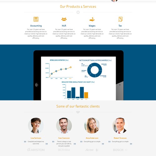 New web design for big accounting firm