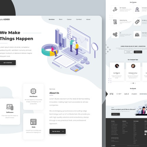 web development landing page