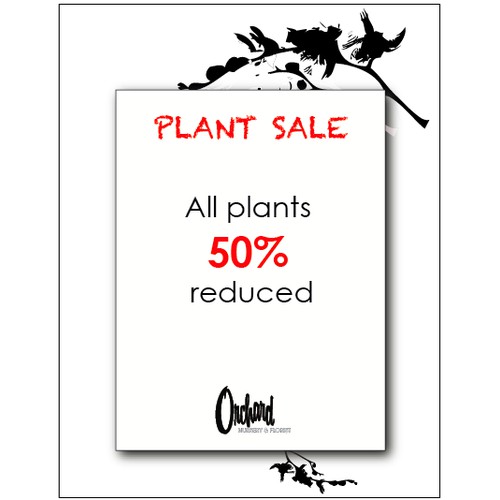 Create a botanical sign template for upscale garden center