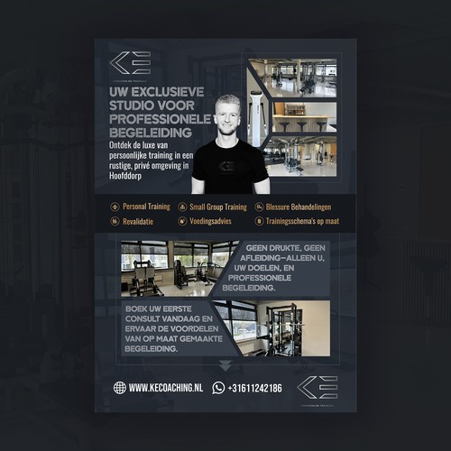 Luxe Flyer Design for High-End Personal Training Gym – KE Coaching & Training