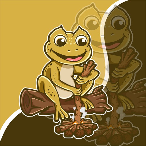 Cartoon Horned Marsupial Frog