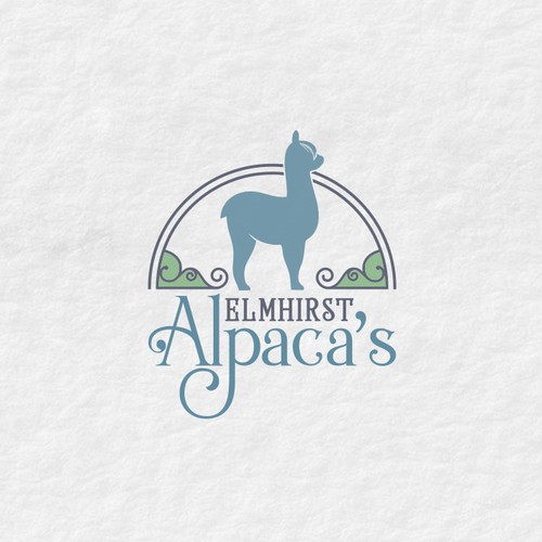 Elegant and feminine logo for an alpaca farm