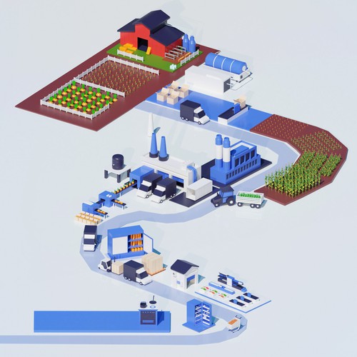 Isometric 3d infographic