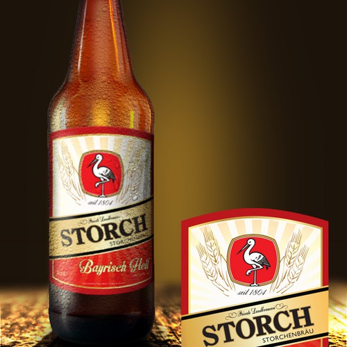 New labels for an old traditional brewery in Germany called Storchenbräu. 