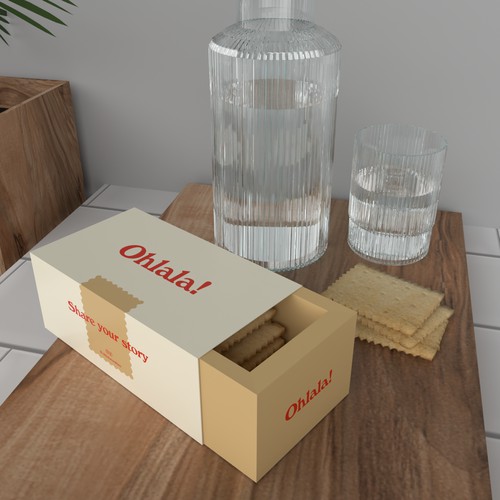 Diet cookie packaging design in minimal style