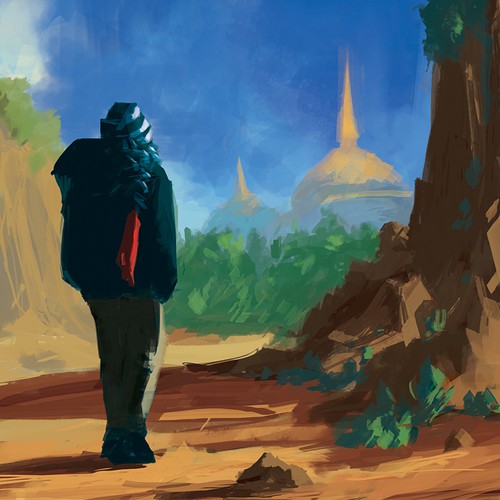 Creative cover for adventurous travel memoir: "The Year I Became a Nomad"
