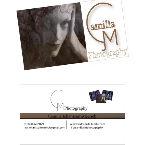 create a business card for photographer