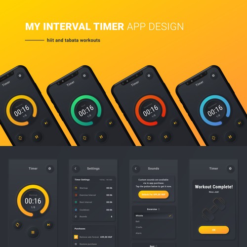 Interval timer app design