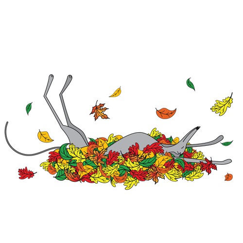 Illustration with a dog for merchandise