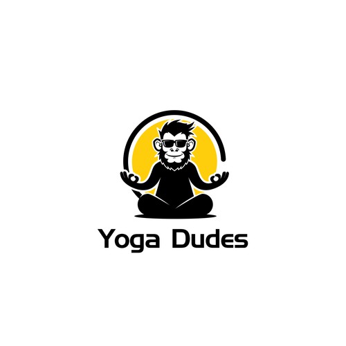 hipster logo for yoga dudes