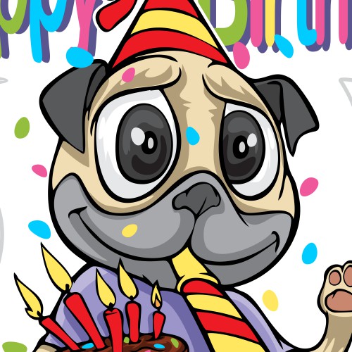 Happy Birthday Pugg Emoji