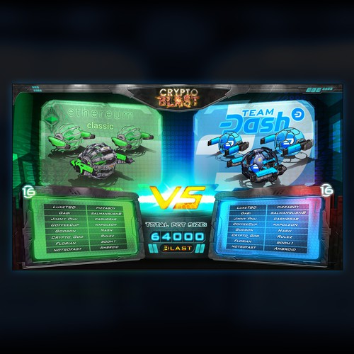 PvP Screen for Sci-Fi Battle Game