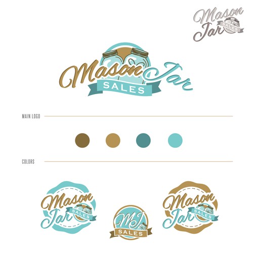 Create a beautiful & vintage logo for MasonJarSales.com.au