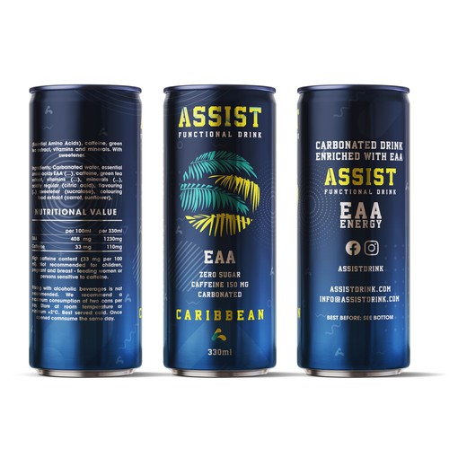 Product label for Assist EAA Drink