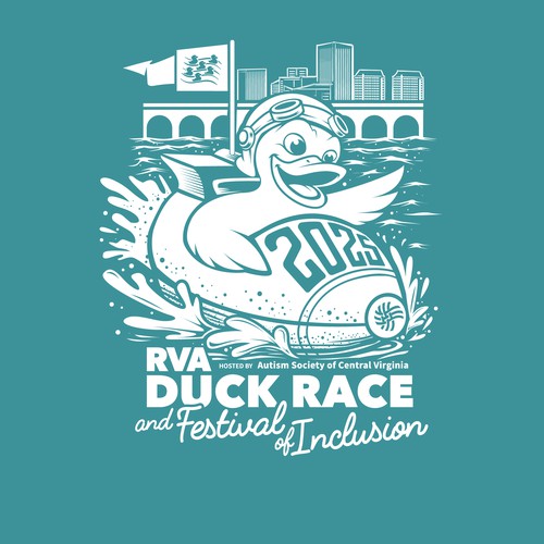 Duck Race T-Shirt Design
