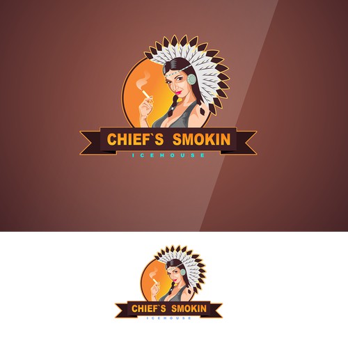 Create the next logo for Chief's Smokin Icehouse